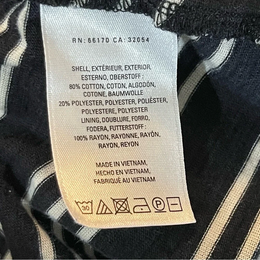 Maeve‎ One-Shoulder Navy and White Striped Dress